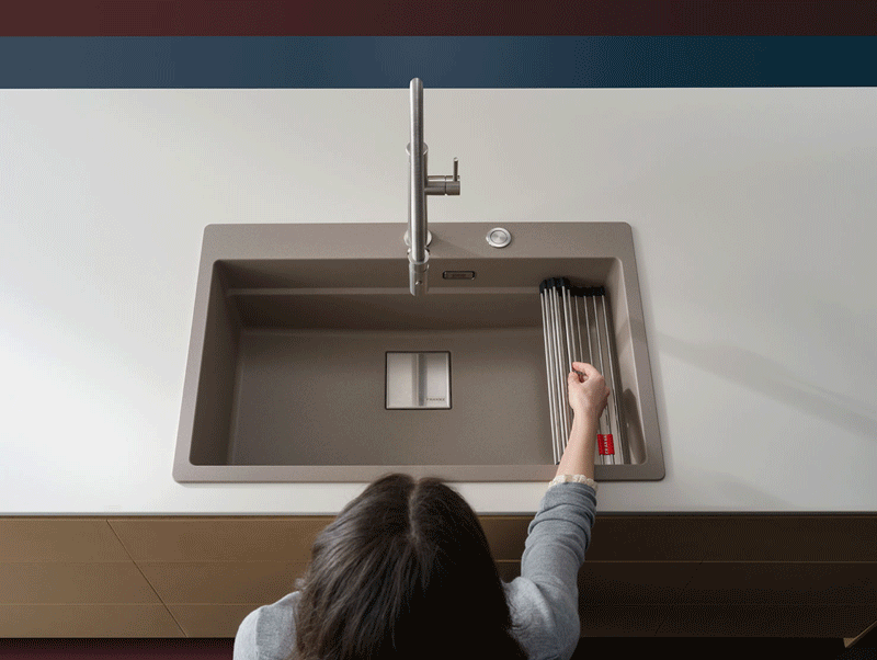 Franke Kubus 2 Pro kitchen sink with accessories