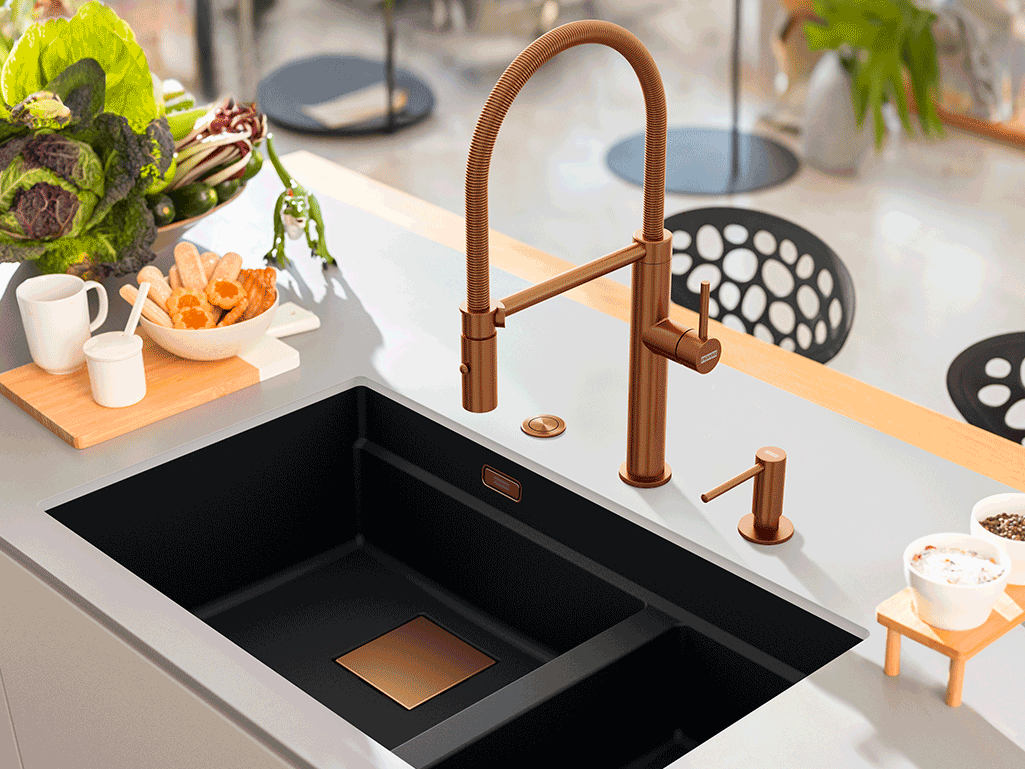 Franke Pescara kitchen tap in various finishes