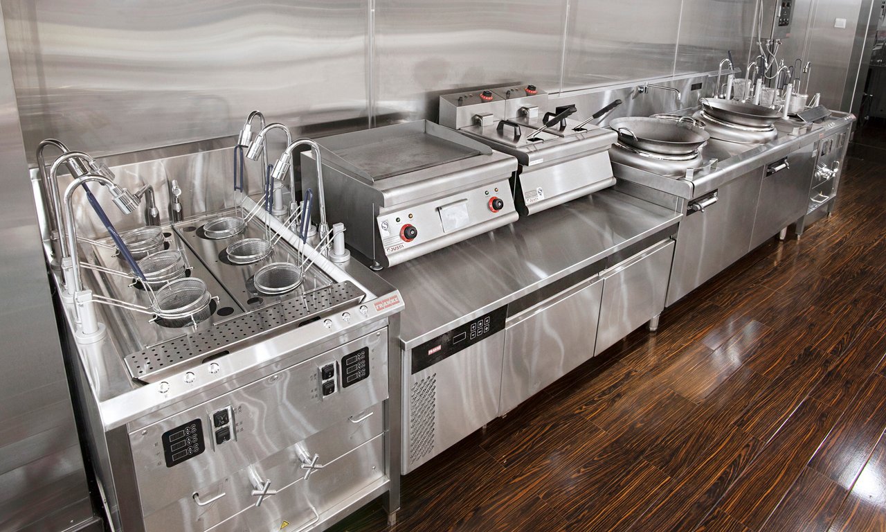 noodle cooker shown in line of equipment