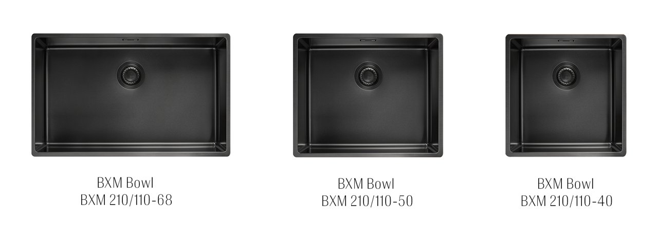 Franke Masterpiece BXM Bowls: BXM 210/110-68, BXM 210/110-50, BXM 210/110-40