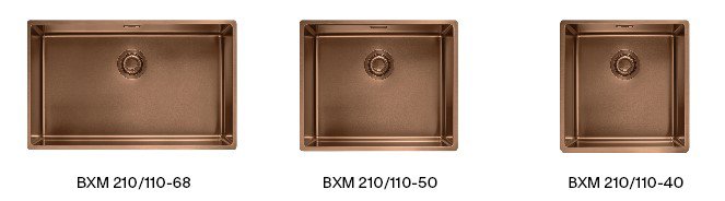 Franke Masterpiece BXM Bowls: BXM 210/110-68, BXM 210/110-50, BXM 210/110-40