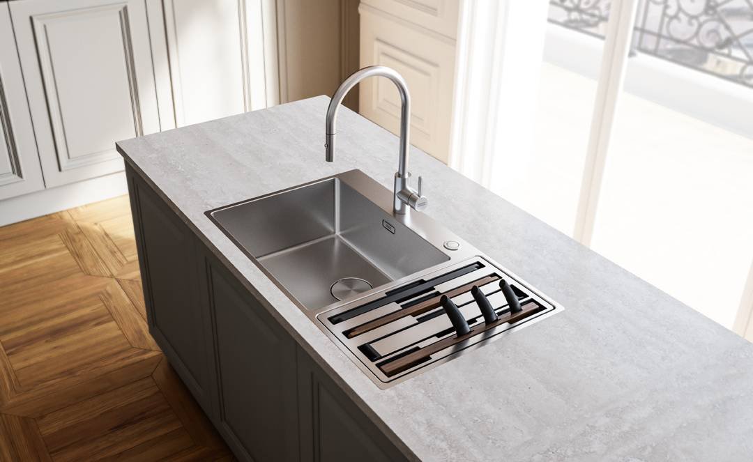 Box Center stainless steel sink