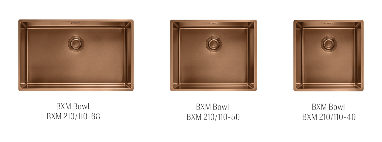 Franke Masterpiece BXM Bowls: BXM 210/110-68, BXM 210/110-50, BXM 210/110-40