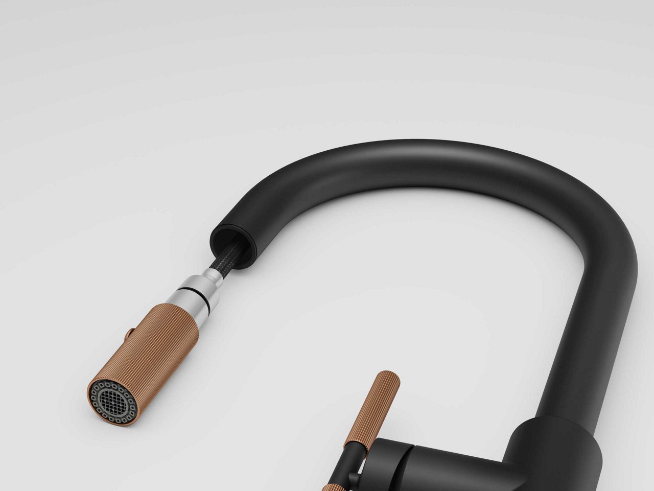 Black Matt Maris Stripes with Copper - pull-down