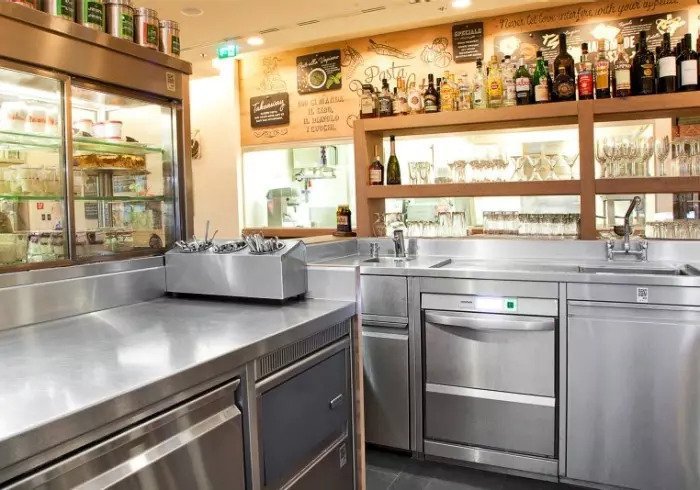 A small kitchen in an italian restauant