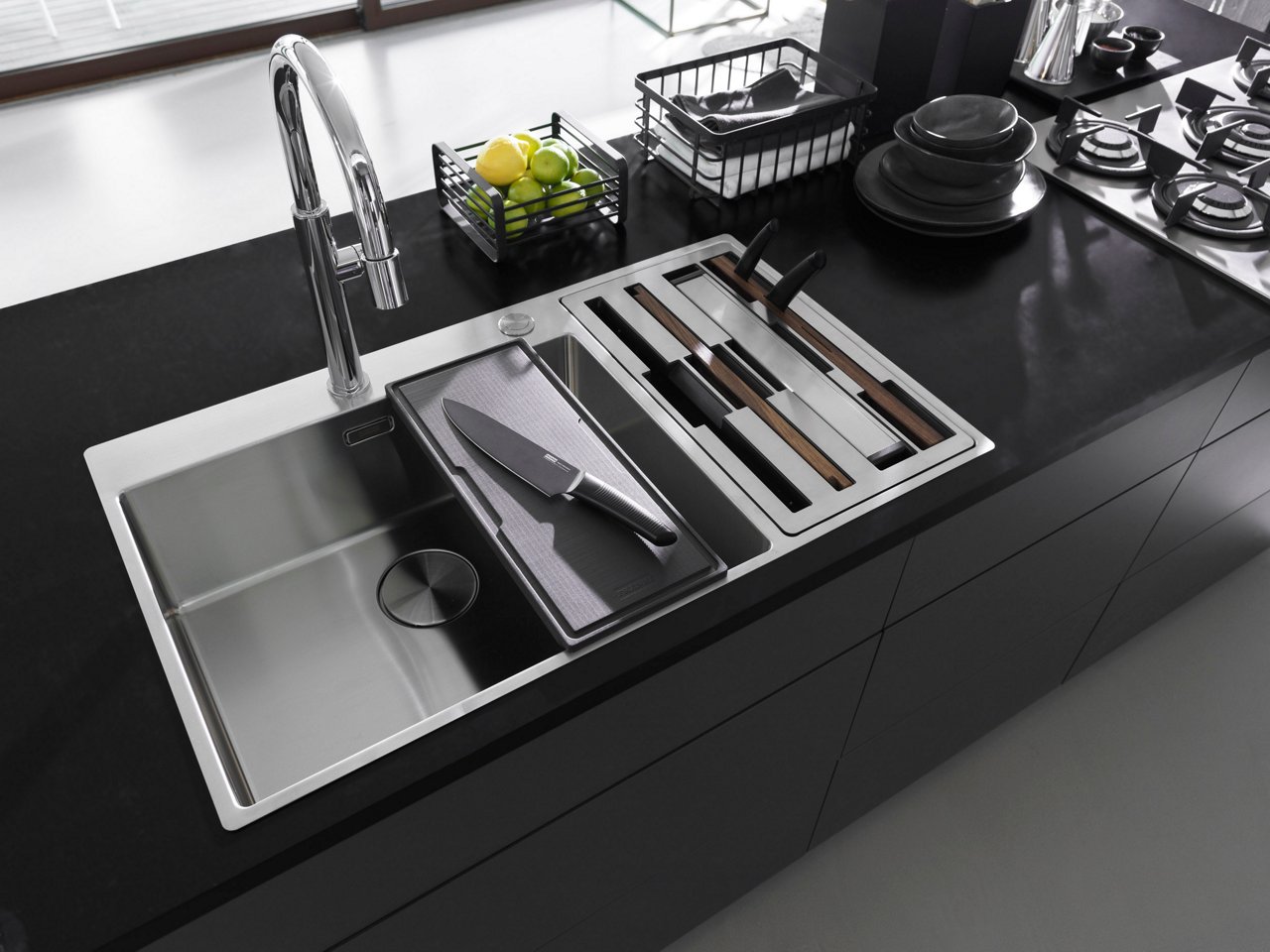 Sink with built-in appliances