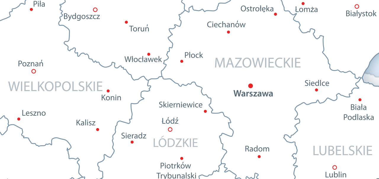 Mapa dystrybutorów