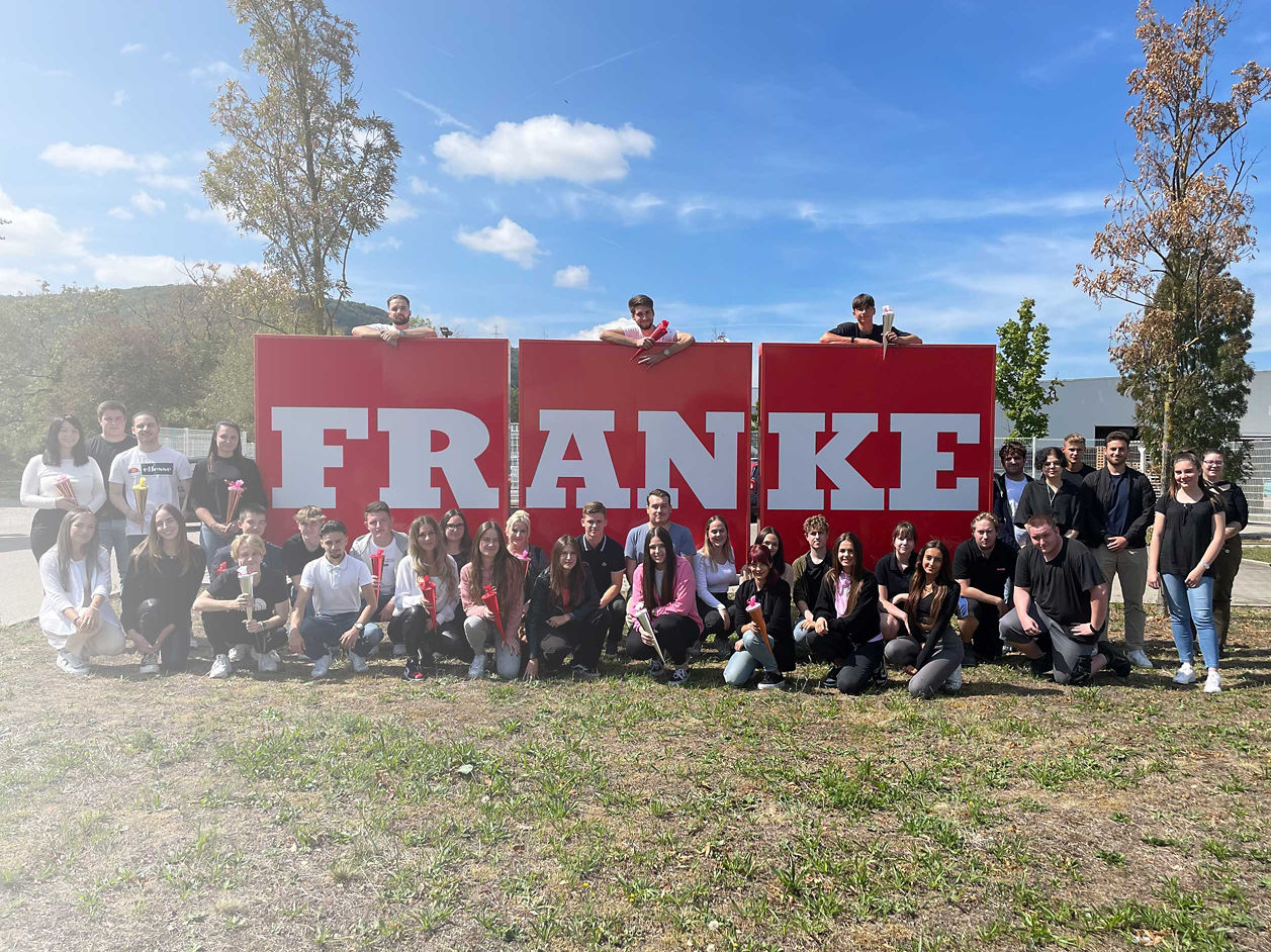 Group of Franke apprentices in Germany