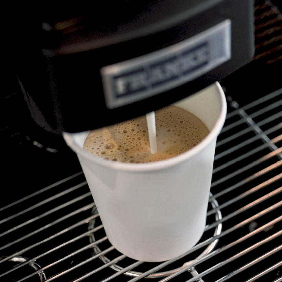 Franke Coffee Systems, fully automatic coffee machine Franke A800, A600, paper cup, quality foam, milk foam, milk