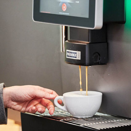 Franke Coffee Systems, fully automatic coffee machine Franke A800, ceramic cup, self serve coffee