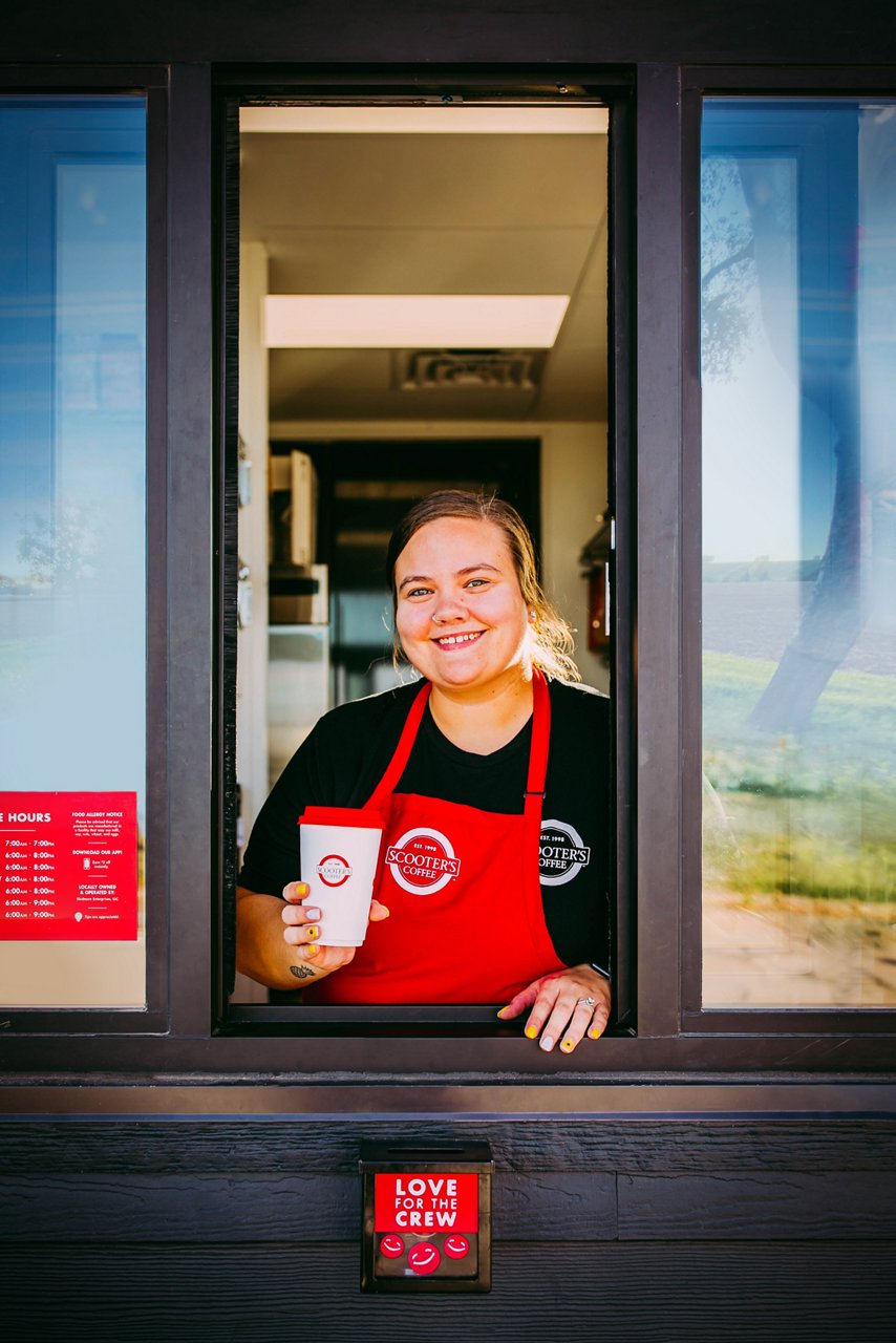 Coffee to go at Scooters Coffee