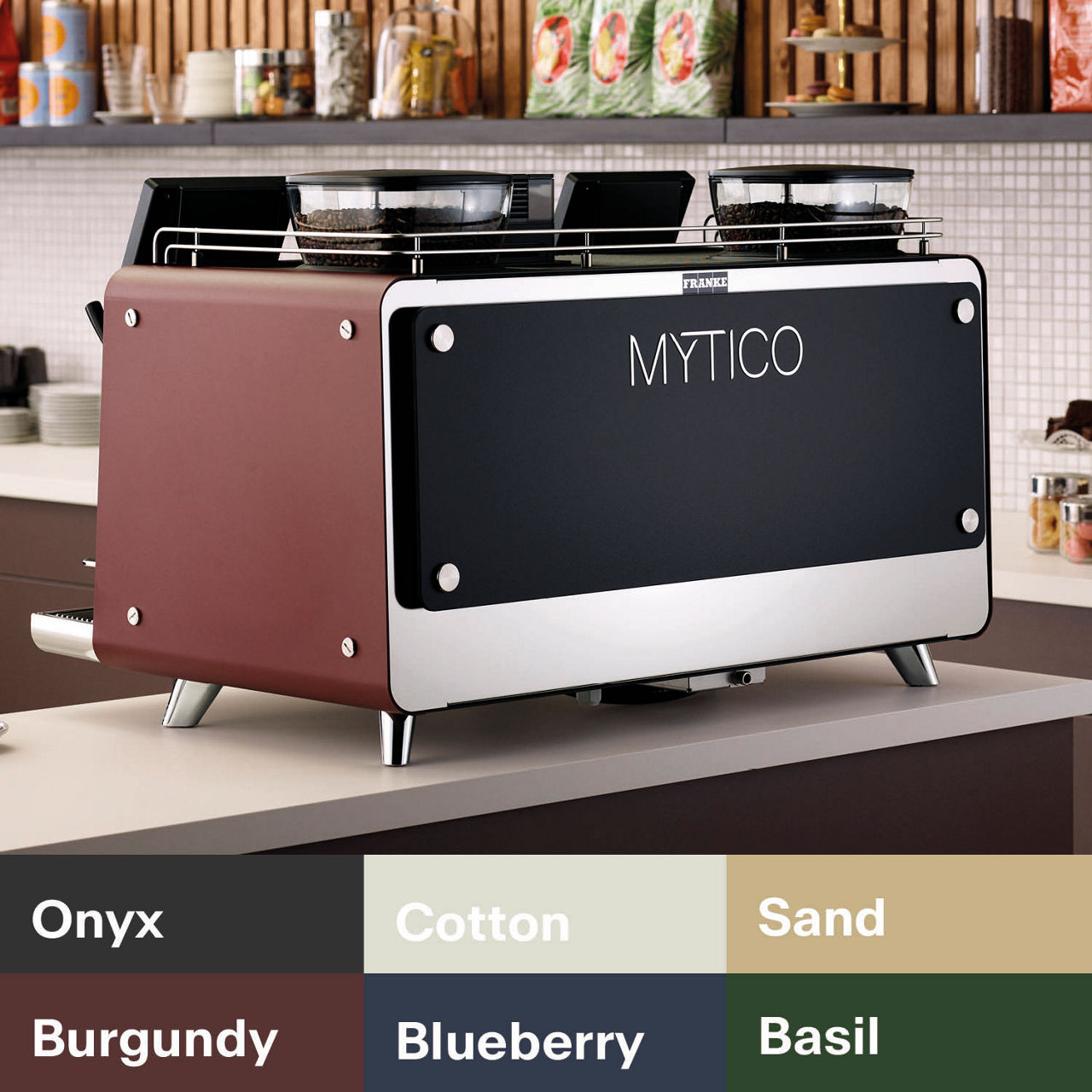Franke Coffee Systems, Mytico, BeyondTraditional fully automatic coffee machine, detail, colors