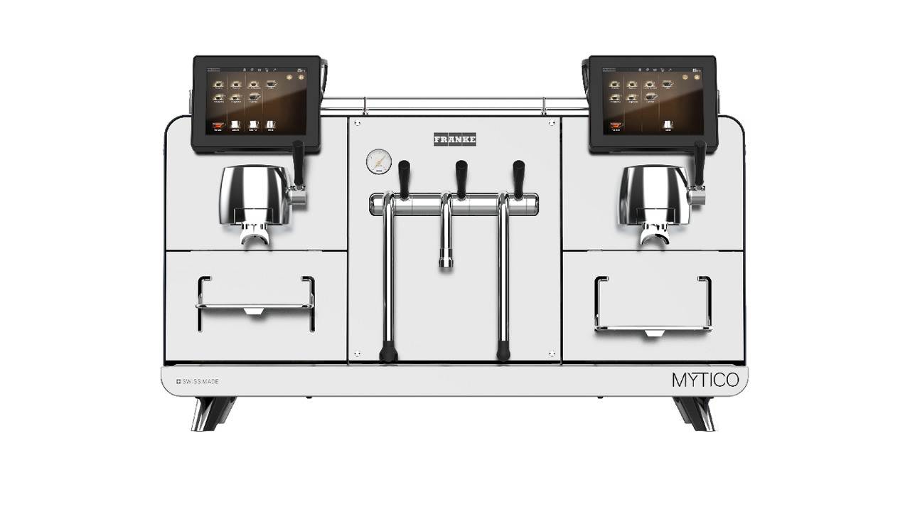 Franke Coffee Systems, Mytico Due, BeyondTraditional, professional fully automatic coffee machine, hybrid coffee machine, front view