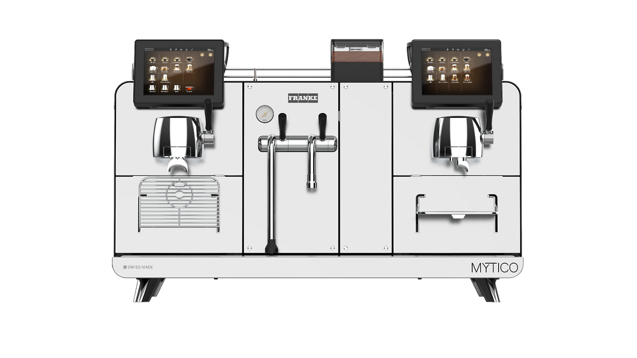 Franke Coffee Systems, Mytico Due, BeyondTraditional, professional fully automatic coffee machine, hybrid coffee machine, front view
