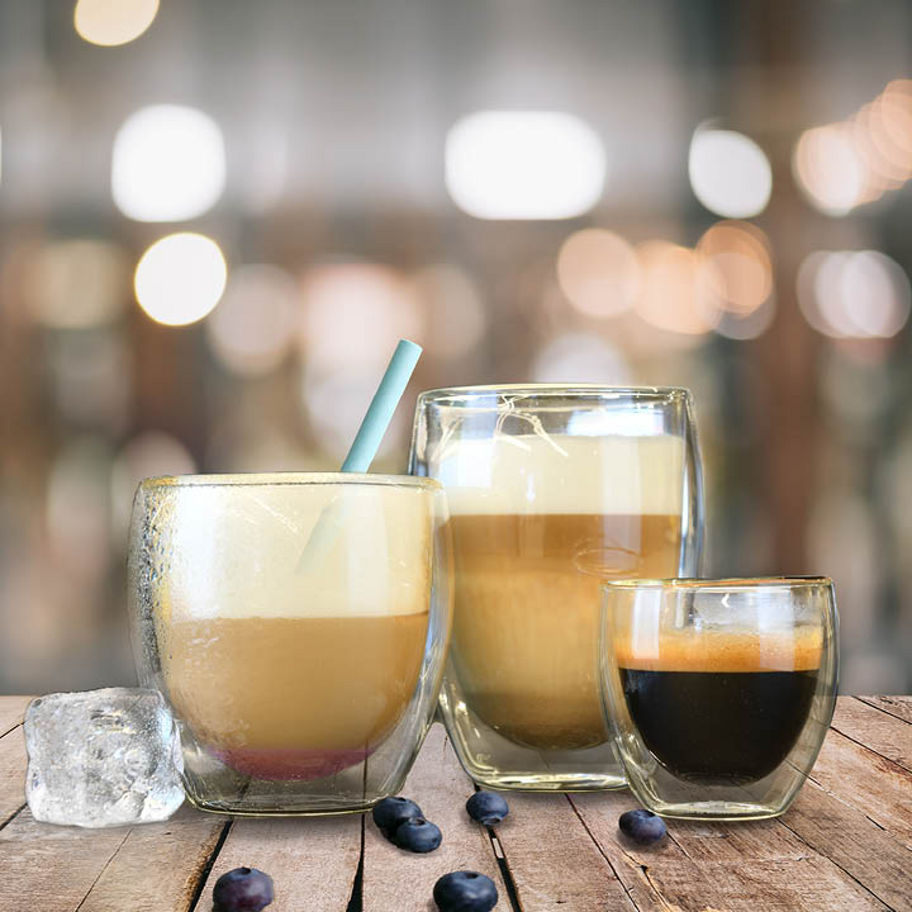 Franke Coffee Systems, coffee beverages, iced cappuccino, latte macchiato, espresso doppio, flavored drinks