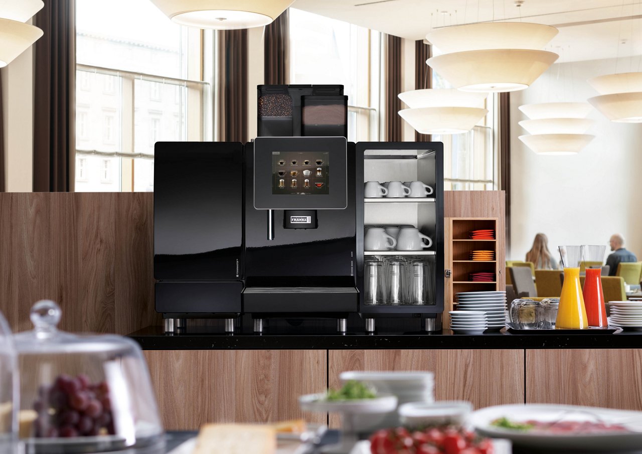 Franke Coffee Systems, fully automatic coffee machine, breakfast area in hotel
