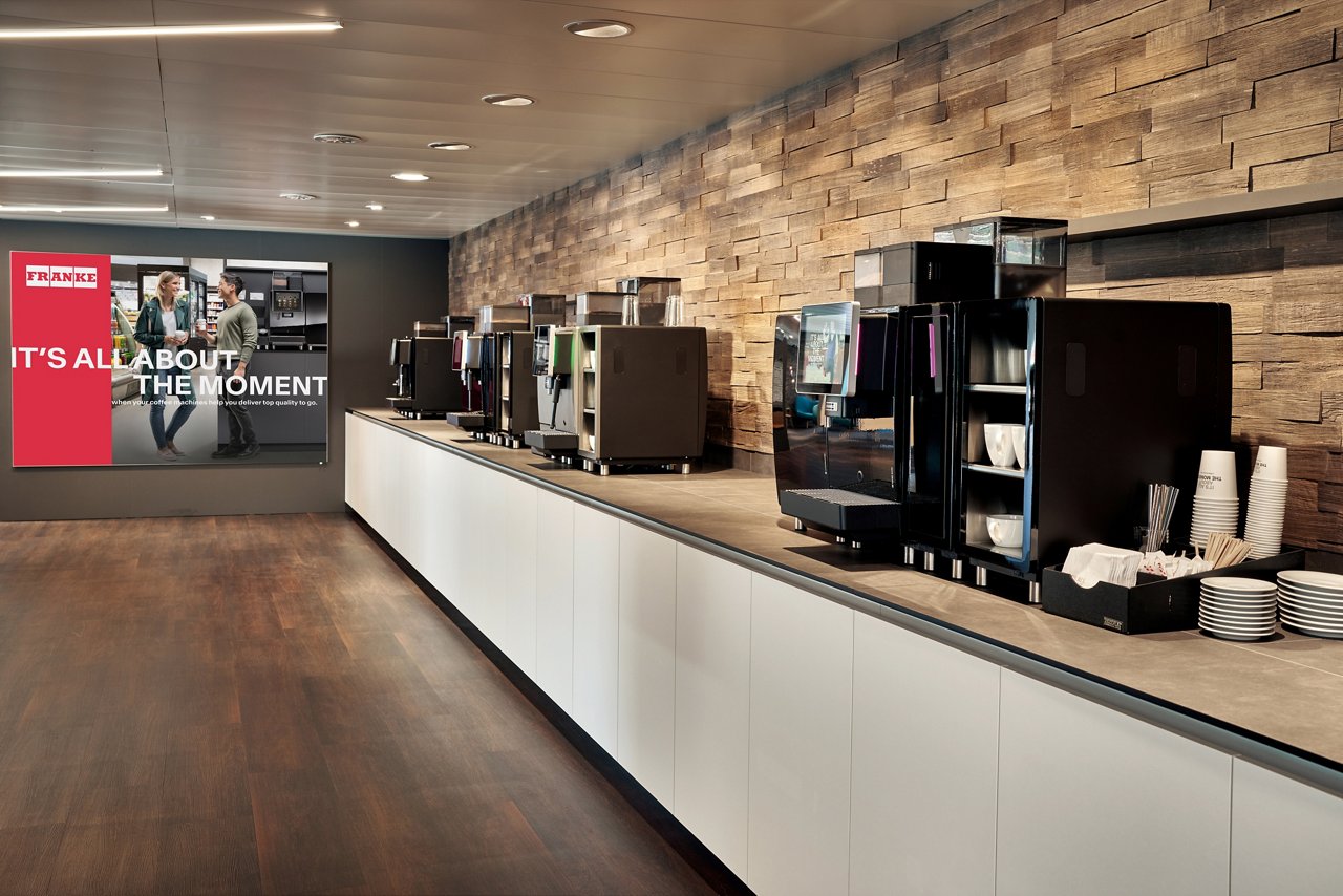 Franke Coffee System Showroom in Aarburg with coffee machines from the A-Line