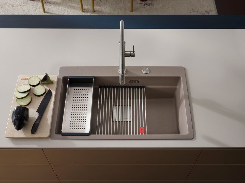 Franke Fragranite kitchen sink with accessories