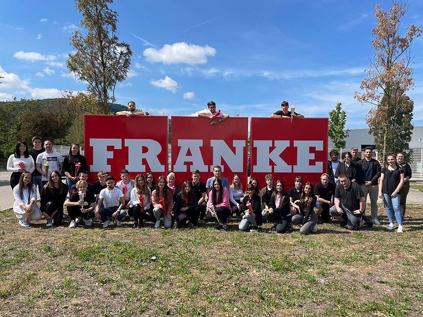 Group of Franke apprentices in Germany