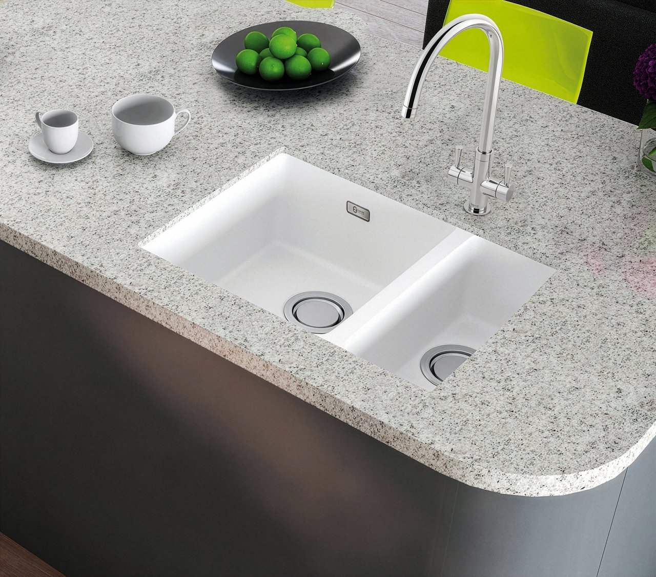 Carron Phoenix Haven sink with Henley tap
