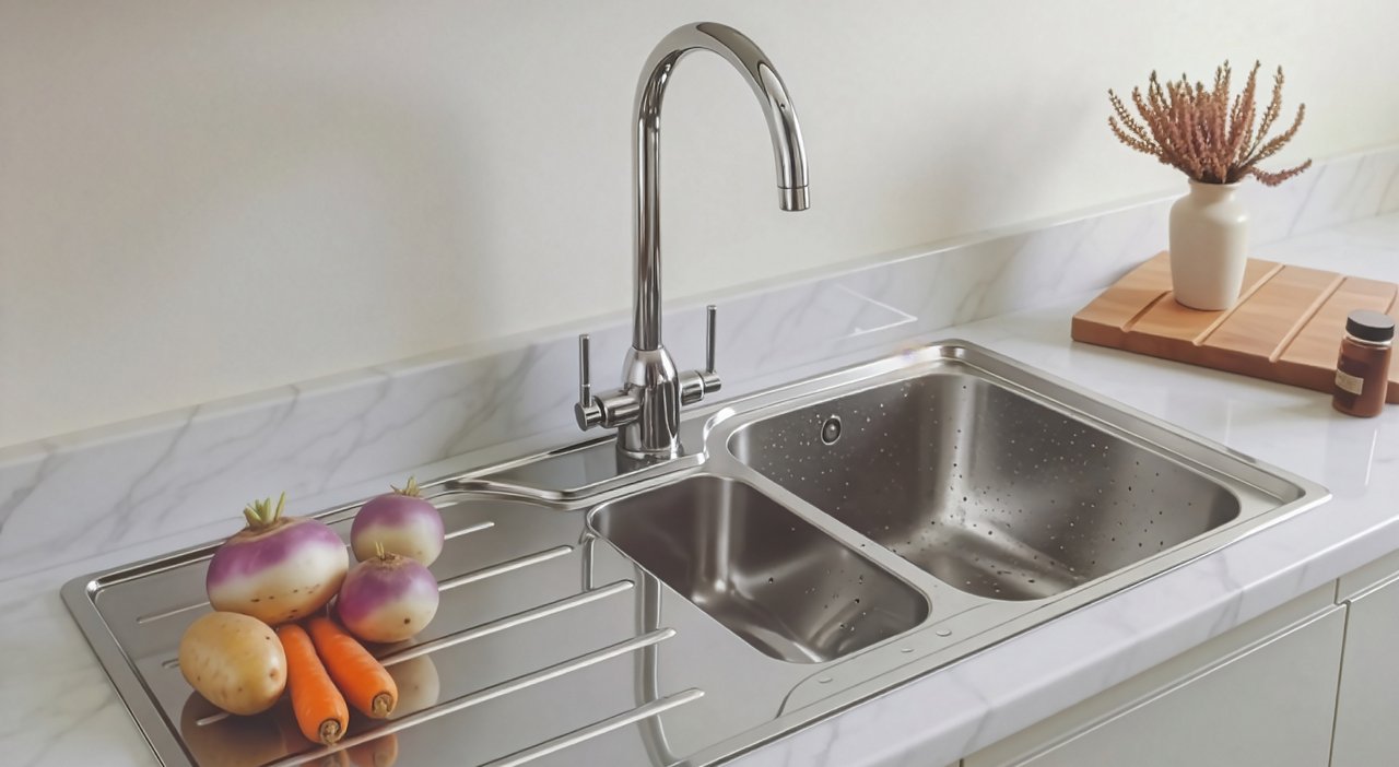 Carron Phoenix Ibis sink with Dante tap