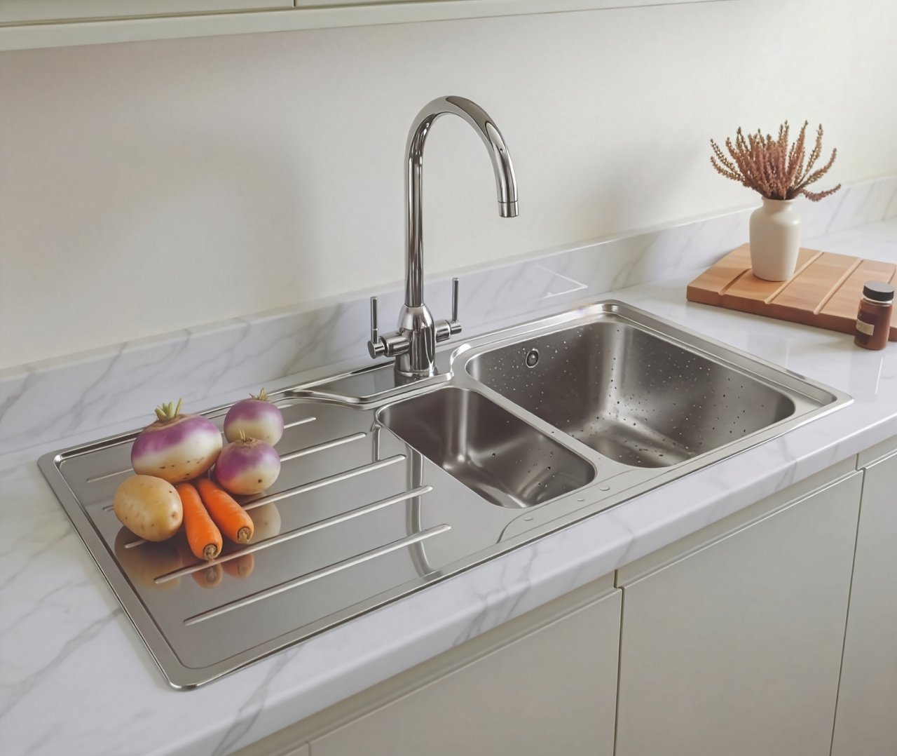 Carron Phoenix Ibis sink with Dante tap