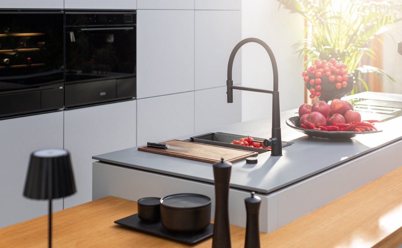 Franke Matte Black Semi-Pro kitchen faucet