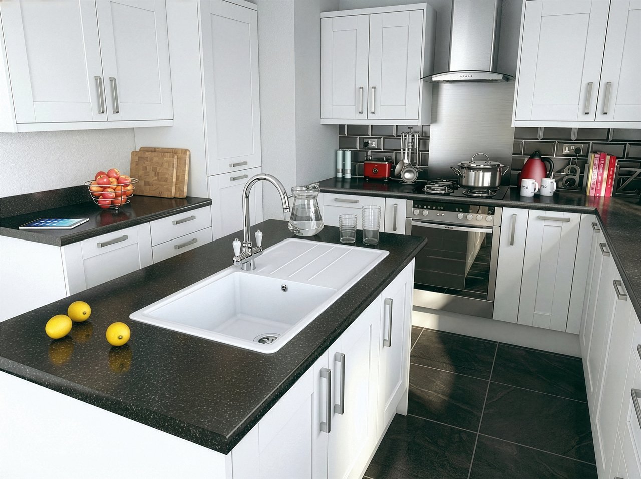 Carron Phoenix Janus sink with Windsor tap