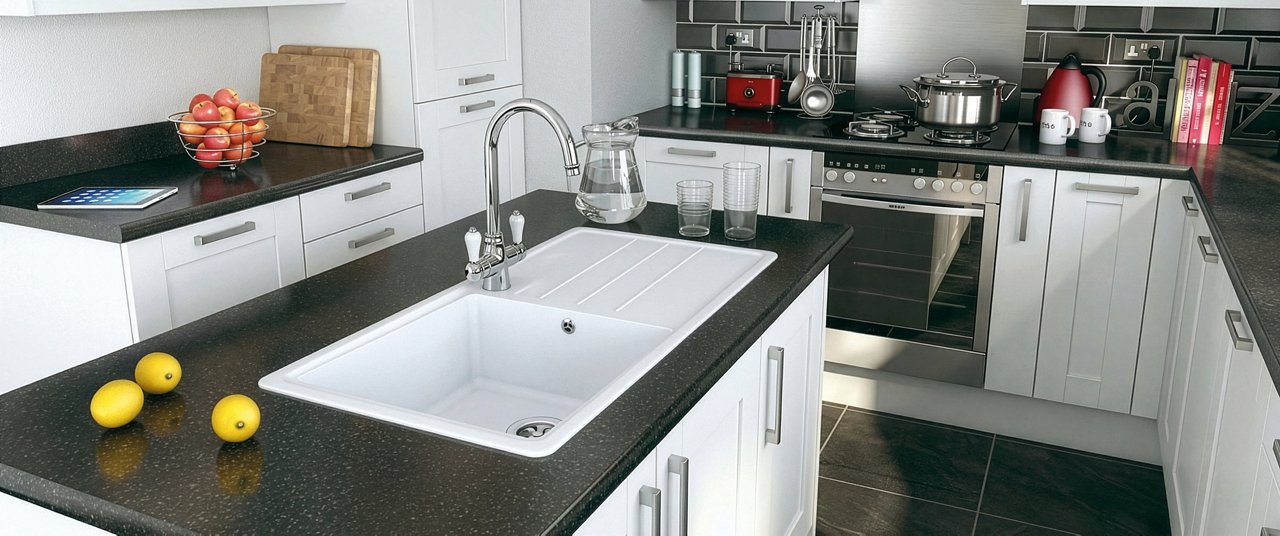 Carron Phoenix Janus sink with Windsor tap