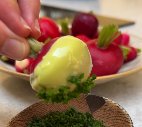 Herby Butter Dipped Radishes