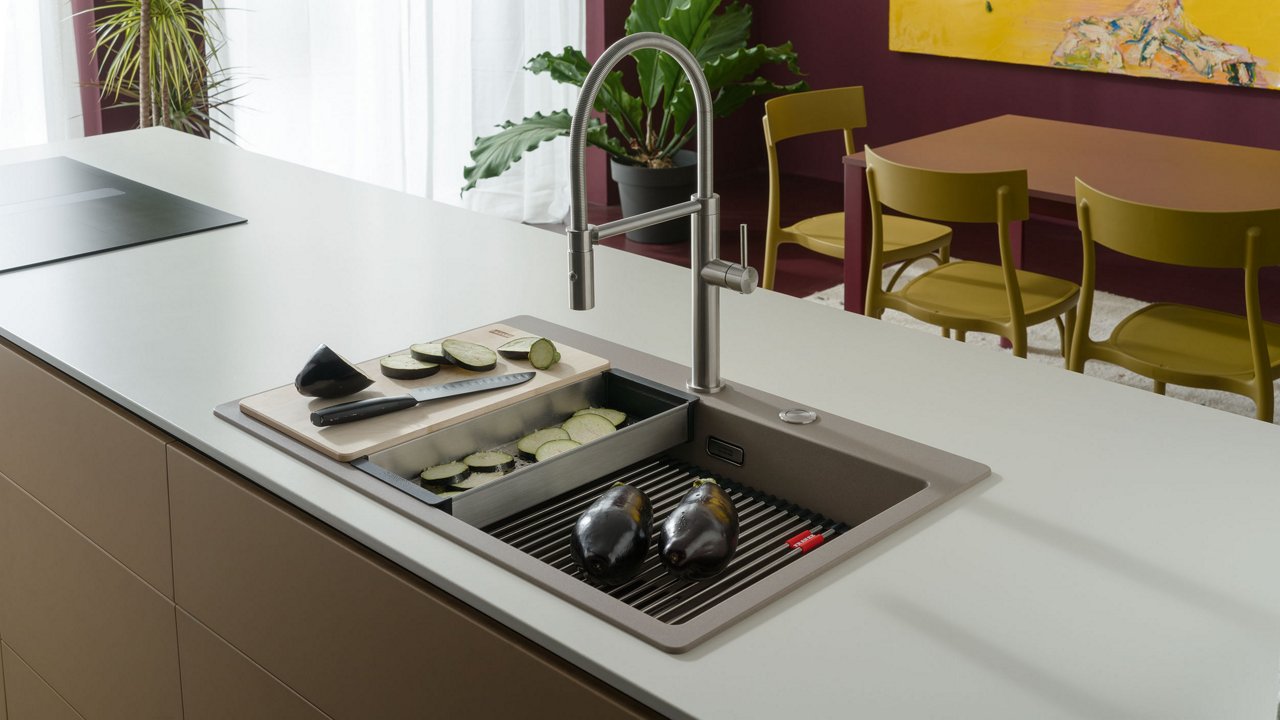 Franke granite kitchen sink with accessories