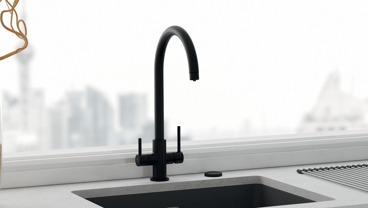 bateria lina cleara water w kolorze chrom ze zlewzomywakiem stalowym