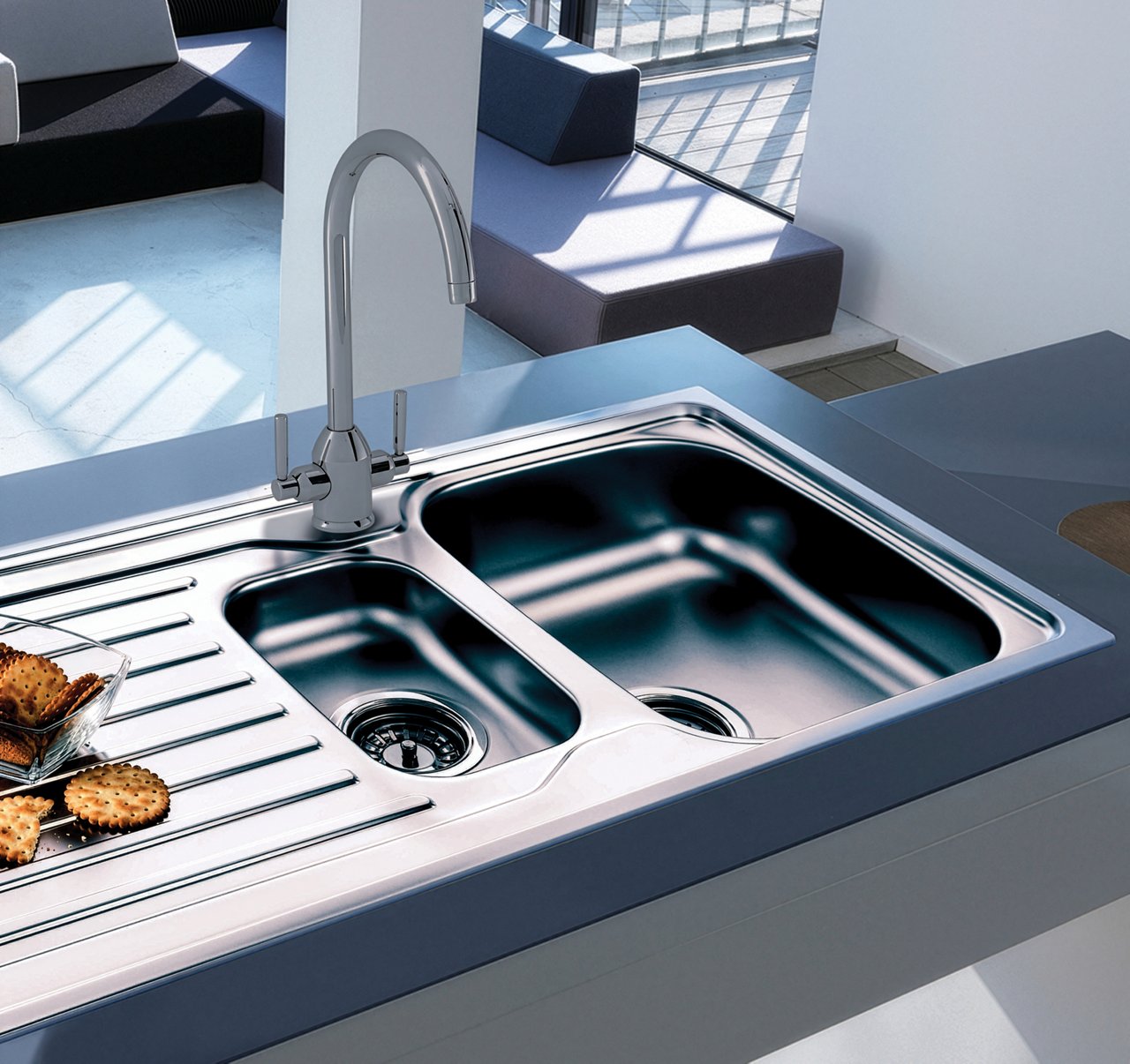 Lomond 150 sink with Dante tap