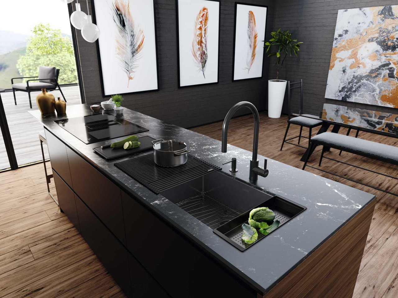 Mythos Masterpiece Workcenter Sink in Anthracite