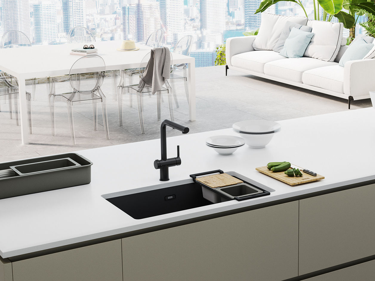 aerial view of black maris sink