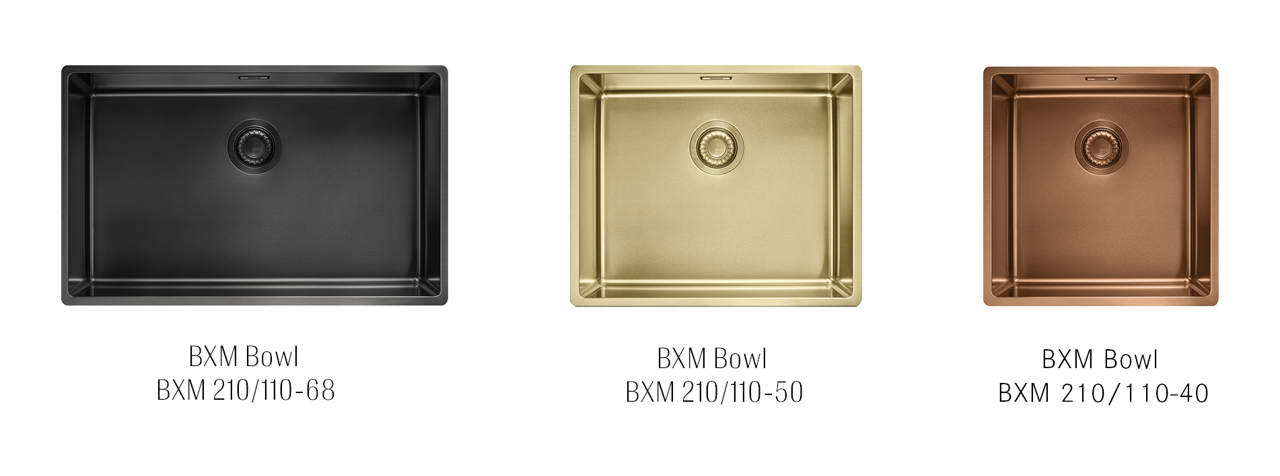 Franke Masterpiece BXM Bowls: BXM 210/110-68, BXM 210/110-50, BXM 210/110-40