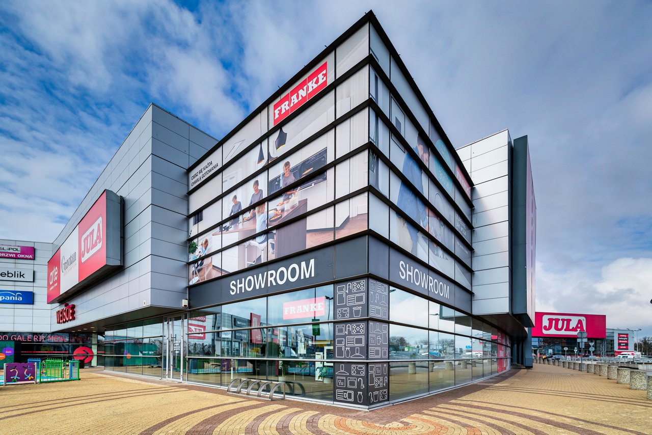 zdjęcie showroomu Franke z zewnątrz