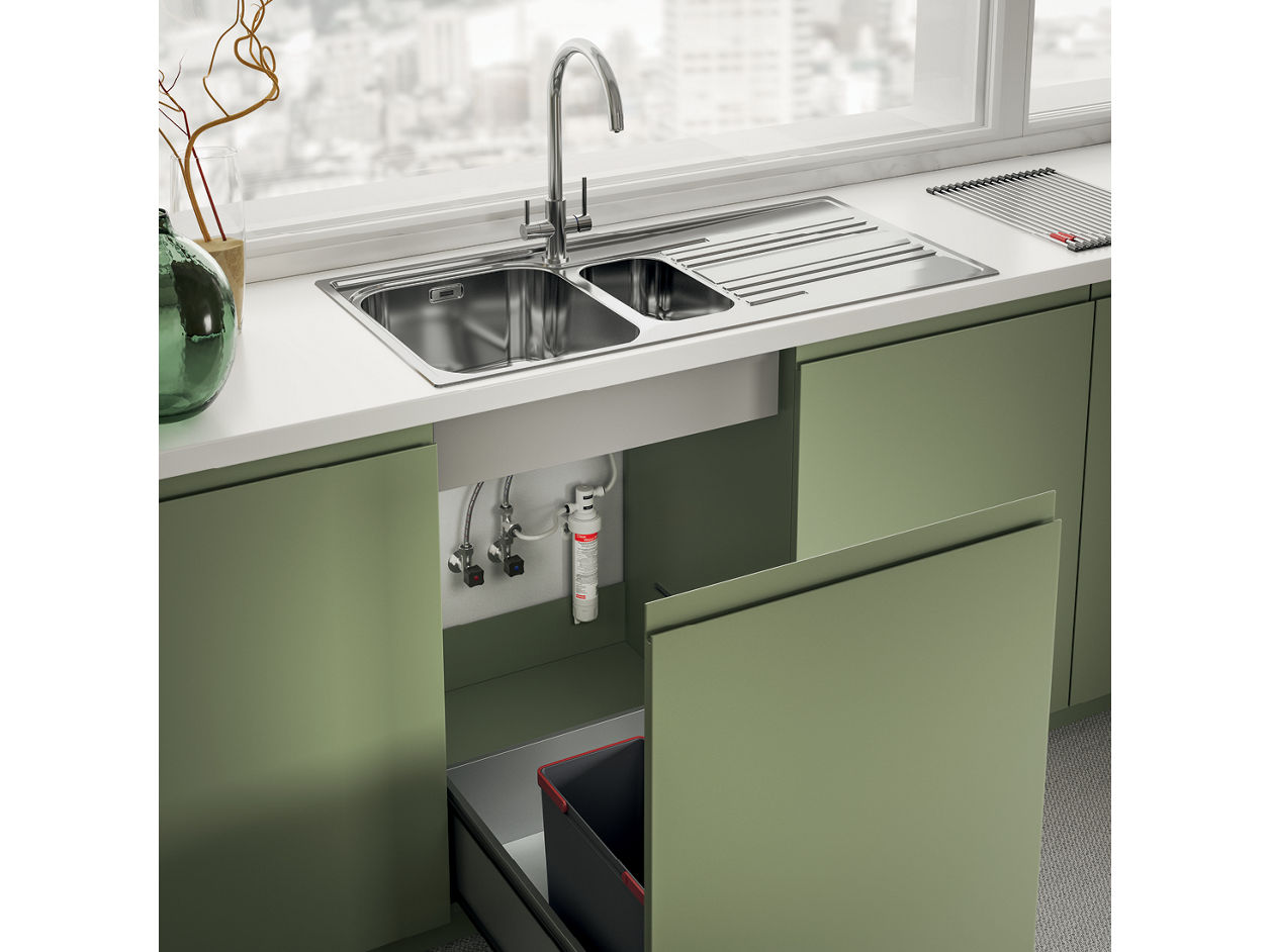 Змішувач для фільтрованої води і мийка з Фраграніту Franke