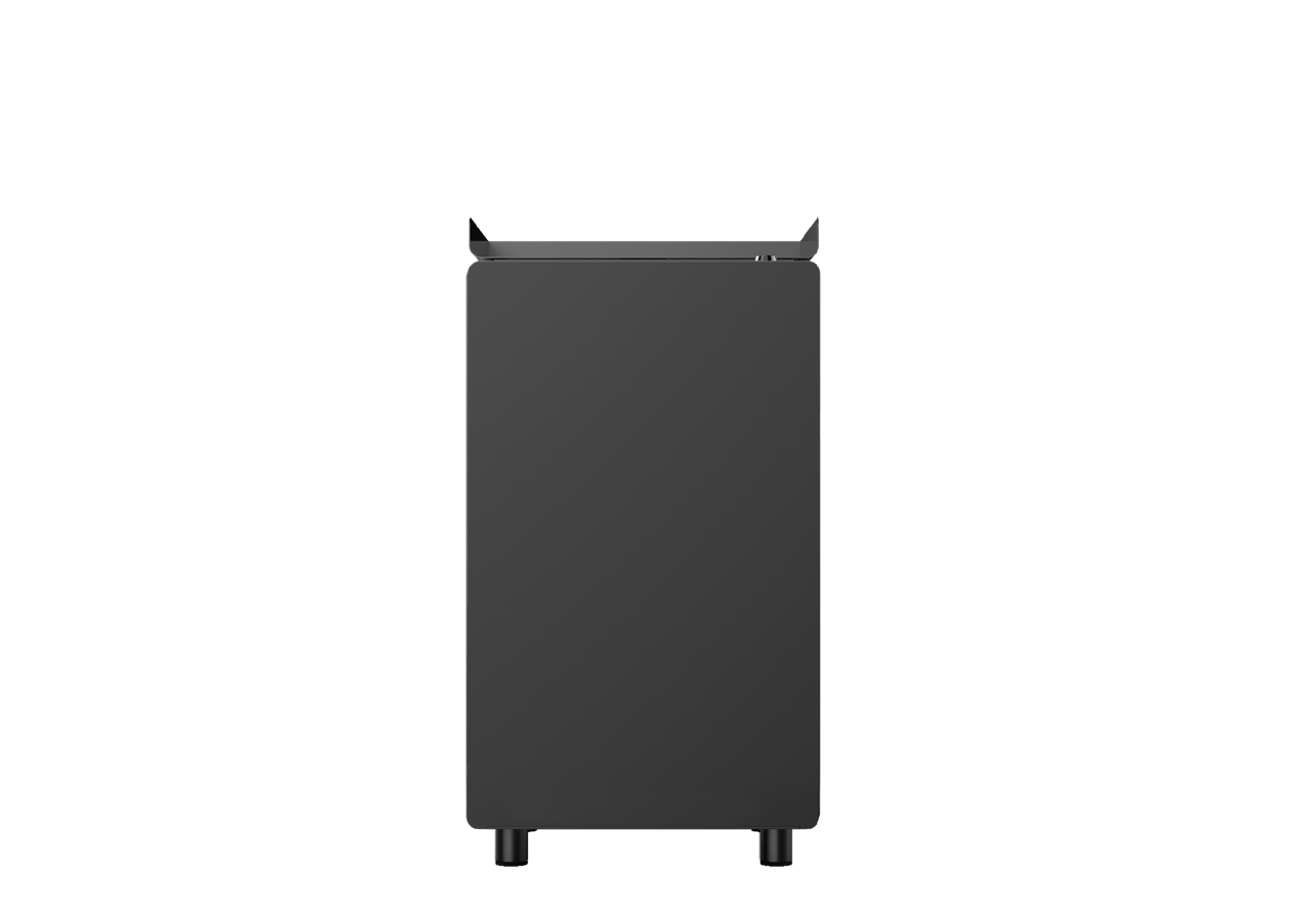 Franke Coffee Systems, cooling unit, New A Line, onyx color, front view, closed