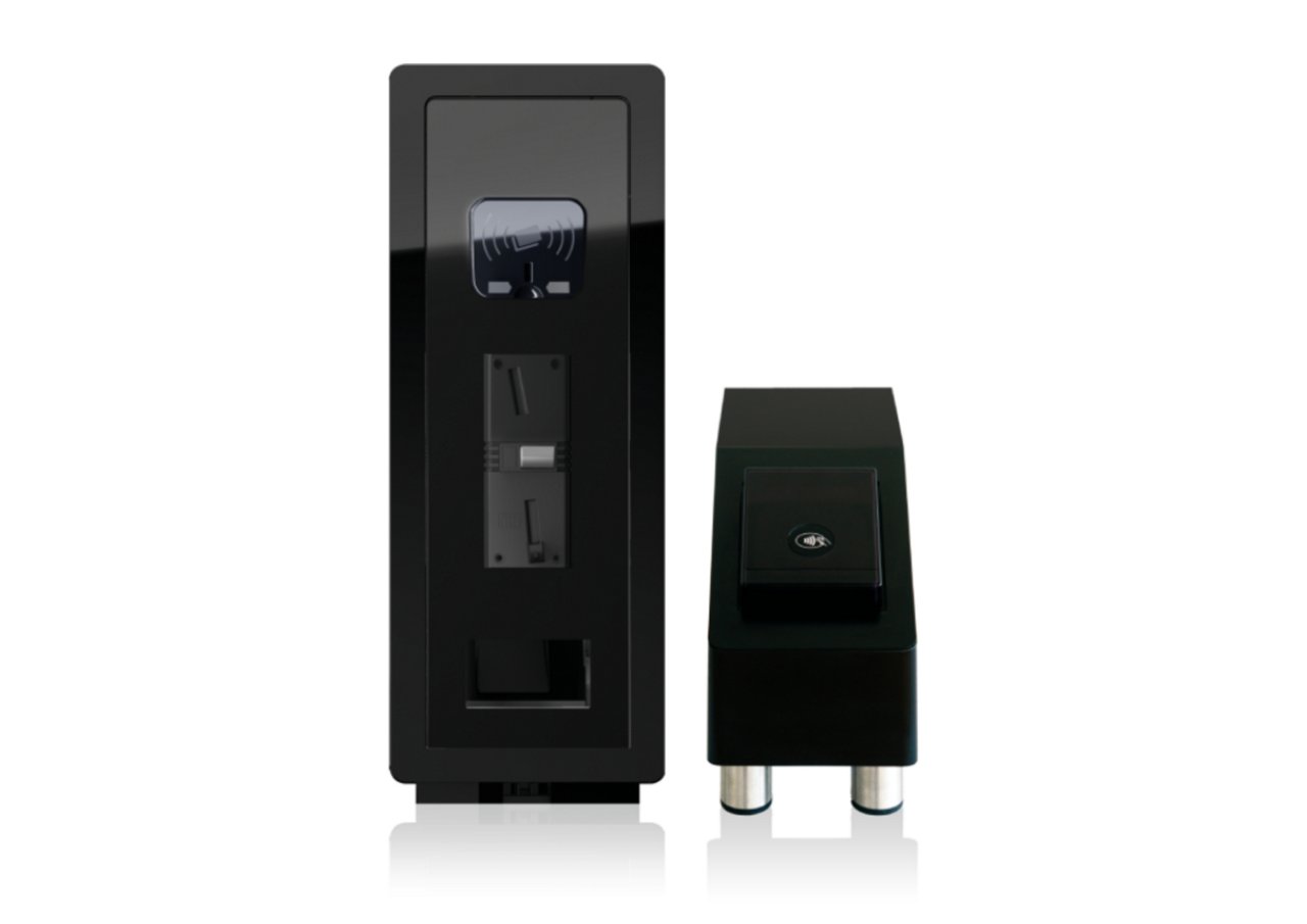 Franke Coffee Systems, add-on unit of fully automatic coffee machine, accounting systems for cashless or coins, front view