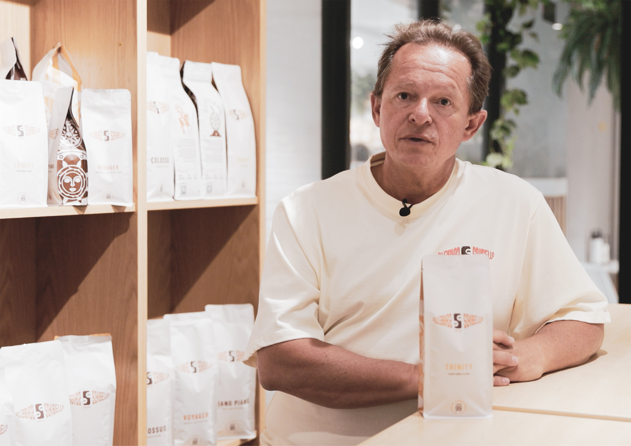 Franke Coffee Systems, Schibello Coffee, Sal Schinella, man talking about coffee packages