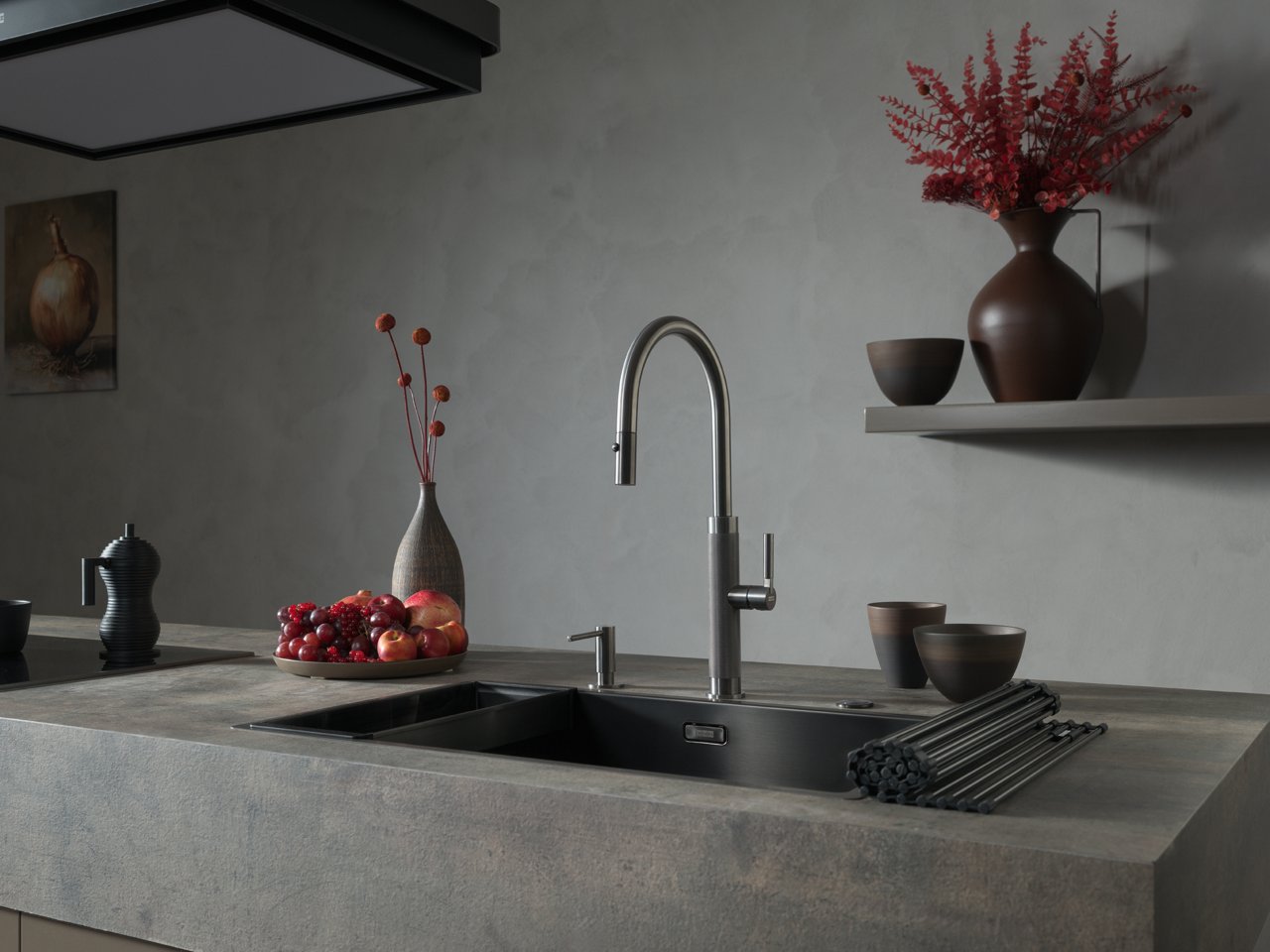 Mythos Masterpiece évier et mitigeur en anthracite