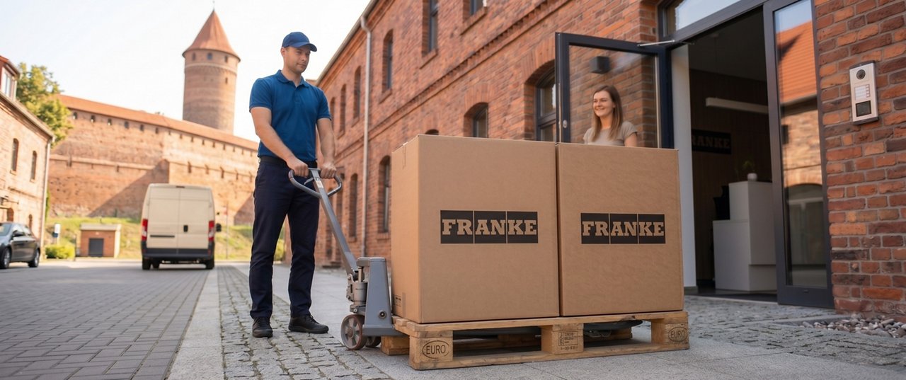 kurier który dostarcza produkty