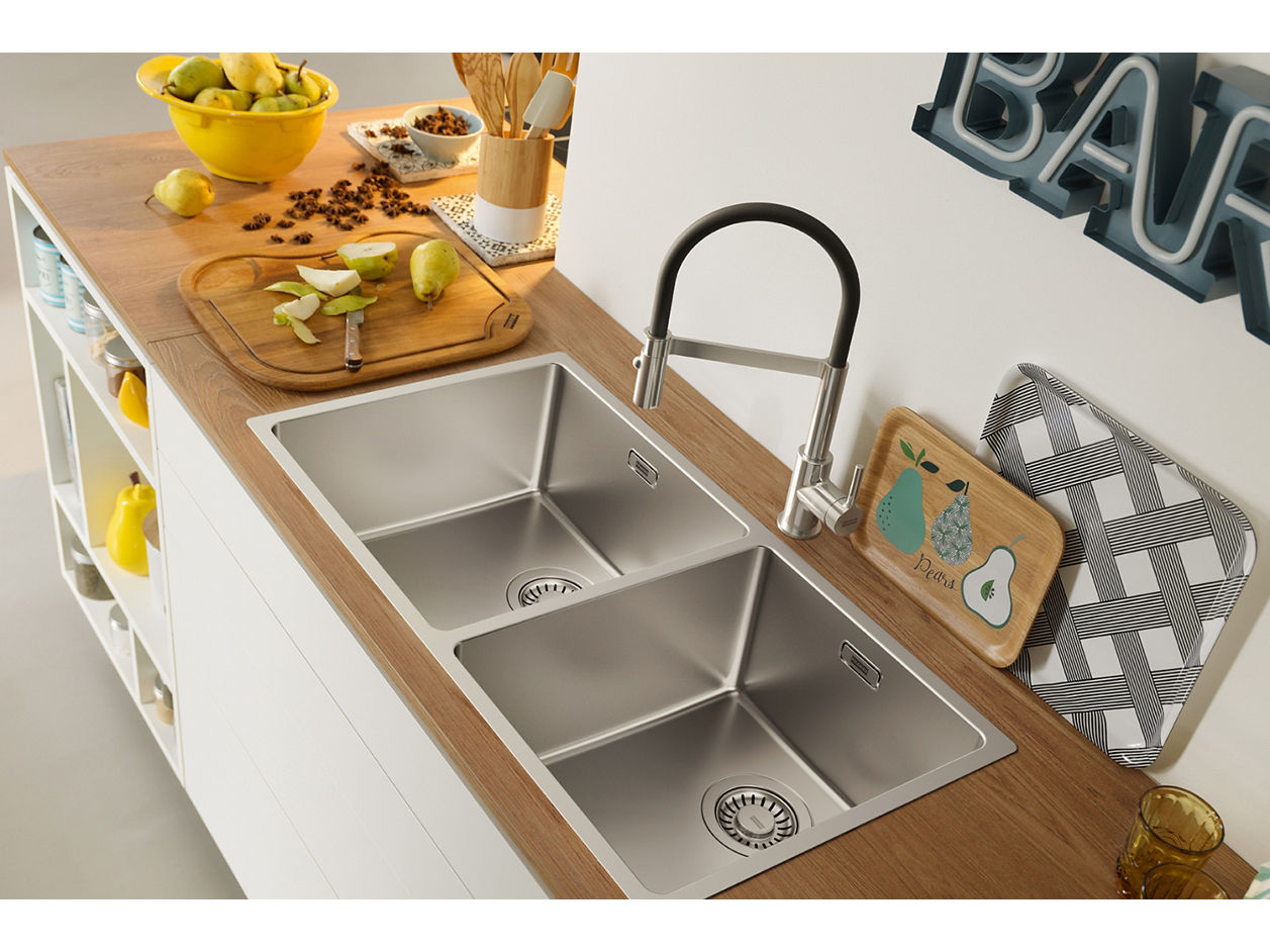 pescara professional tap and sink full of cherry tomatoes